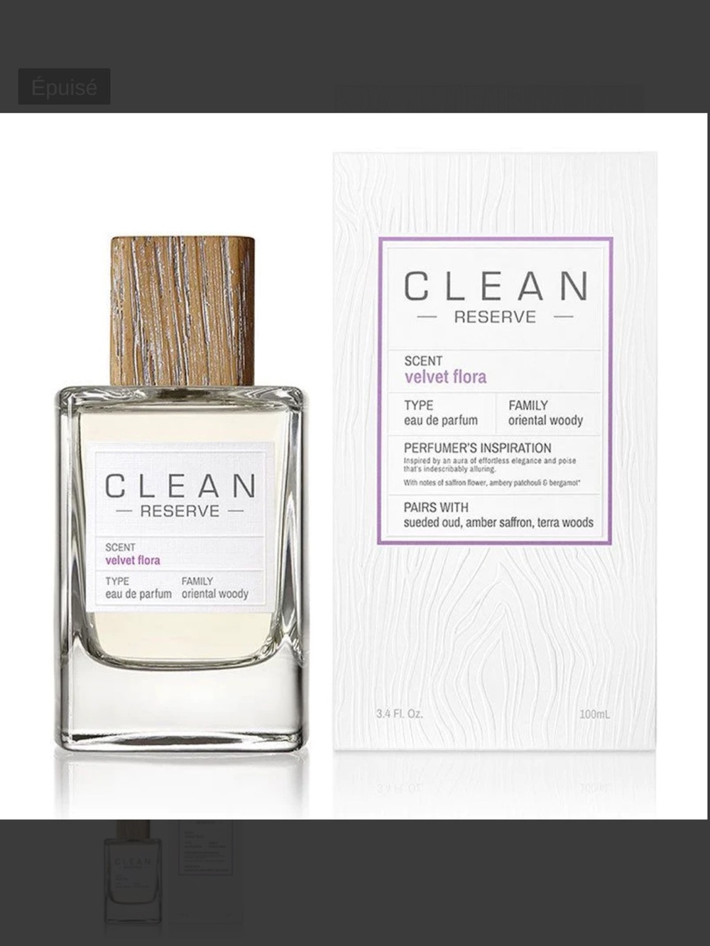 Clean Reserve Velvet Flora Eau de Parfum — 100ml, new
